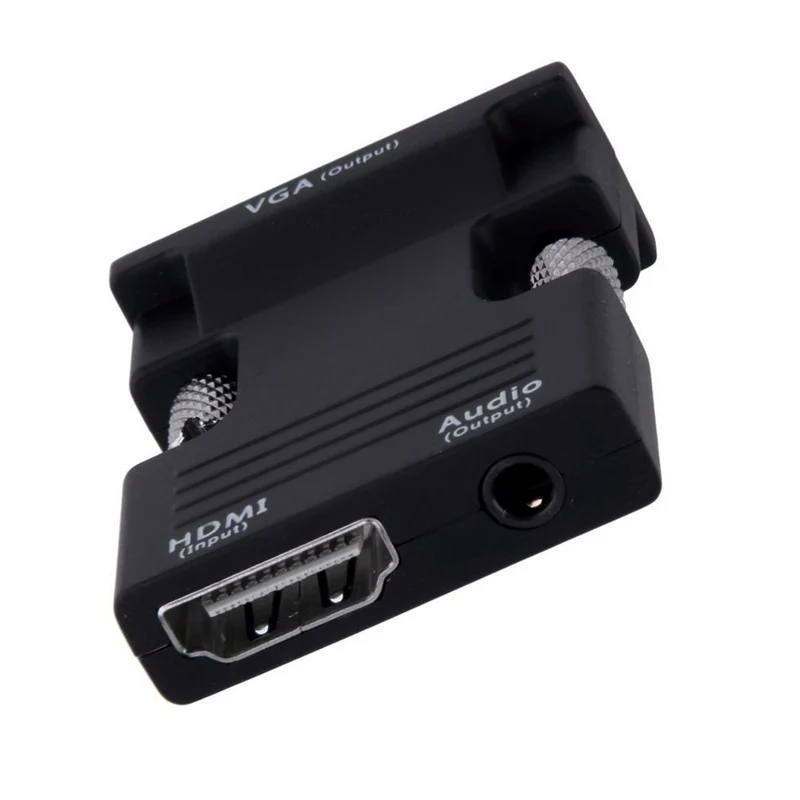Trumsoon HDMI to VGA Adapter Female to Male Converter with Audio Connector 1080P for Projector PC PS3 HDTV Monitor Trumsoon HDMI to VGA Adapter Female to Male Converter with Audio Connector 1080P for Projector PC PS3 HDTV Monitor