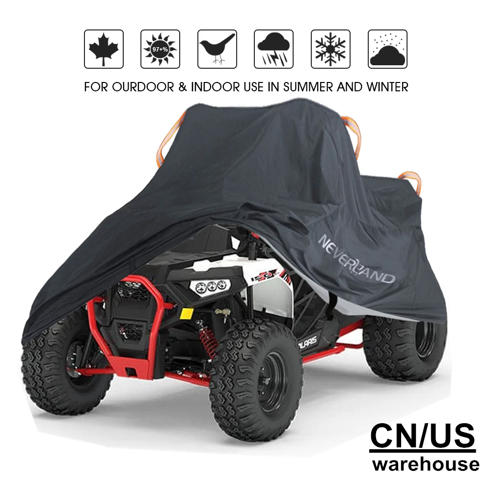 Quad Bike ATV Universal 190 T impermeable vehículo Scooter Kart moto cubre, M, L, XL, XXL, XXXL camuflaje negro