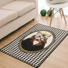 Креативный ковер с рисунком «гусиные лапки» с кошкой, ковер для гостиной, мягкий полиэстер, красивый коврик для кухни/коврик для ванной, меховой коврик