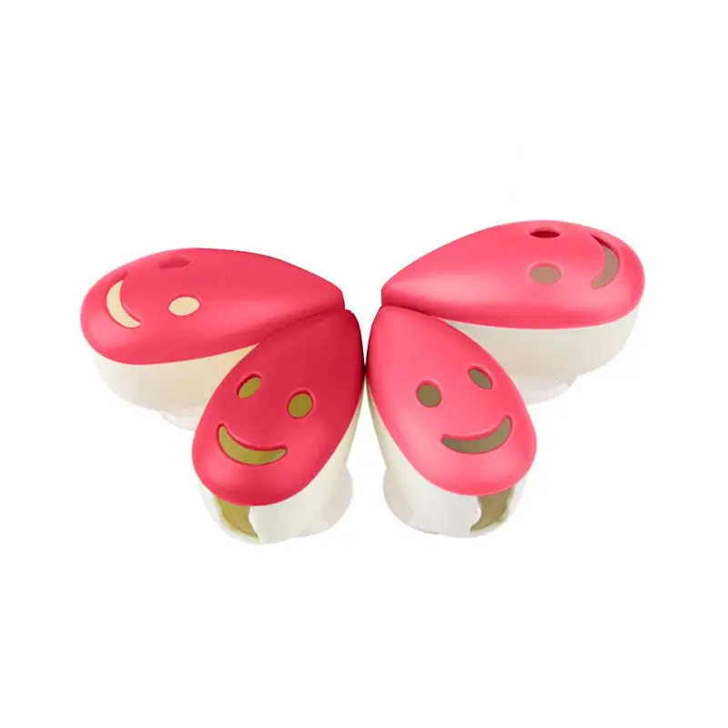 

LUOEM 4pcs Smile Face Antibacterial Toothbrush Holders Suction Cup