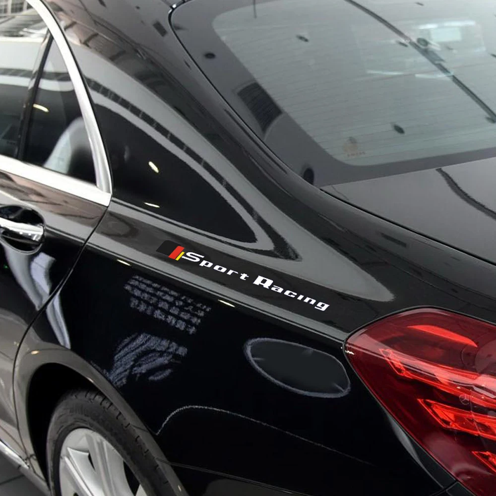 تصفيف السيارة الرياضية سباق الخلفية درابزين سيارة ملصقا و شارات ل مرسيدس بنز w212 w204 c63 w205 gla45 w117 w176 الاكسسوارات c117