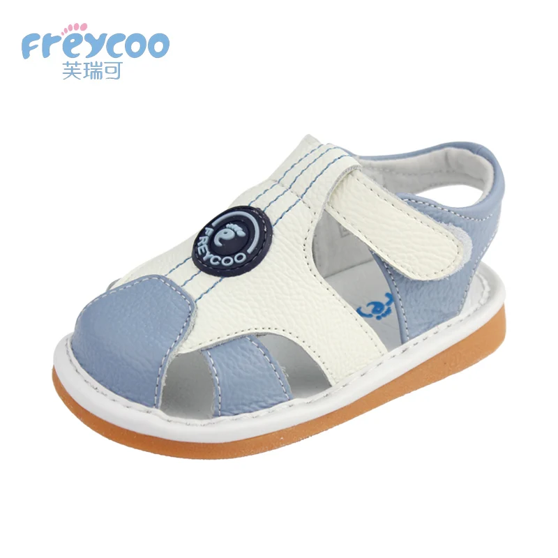

Freycoo 2019 New Summer Sandals Kids Shoes Baby Sandals Boys Sandals Children High Quality Walk With Sound Called Shoes6229