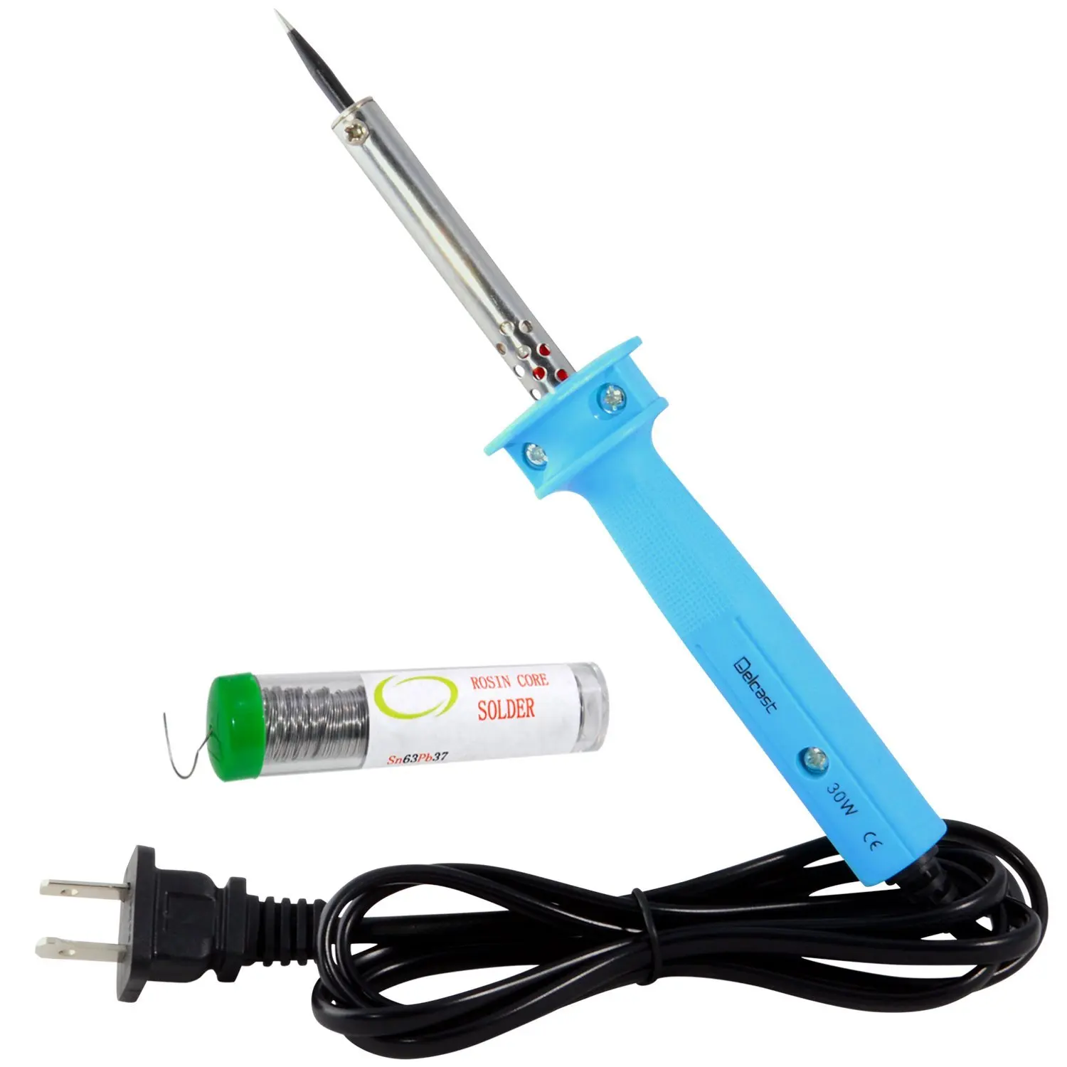 30W Precision Tip Soldering Iron with Rosin Core Solder 63/37 Leaded