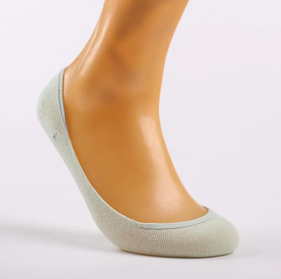 6 шт. = 3 пар/лот, женские носки из бамбукового волокна и хлопка ярких цветов, супер невидимые носки, Нескользящие летние женские тапочки высокого качества