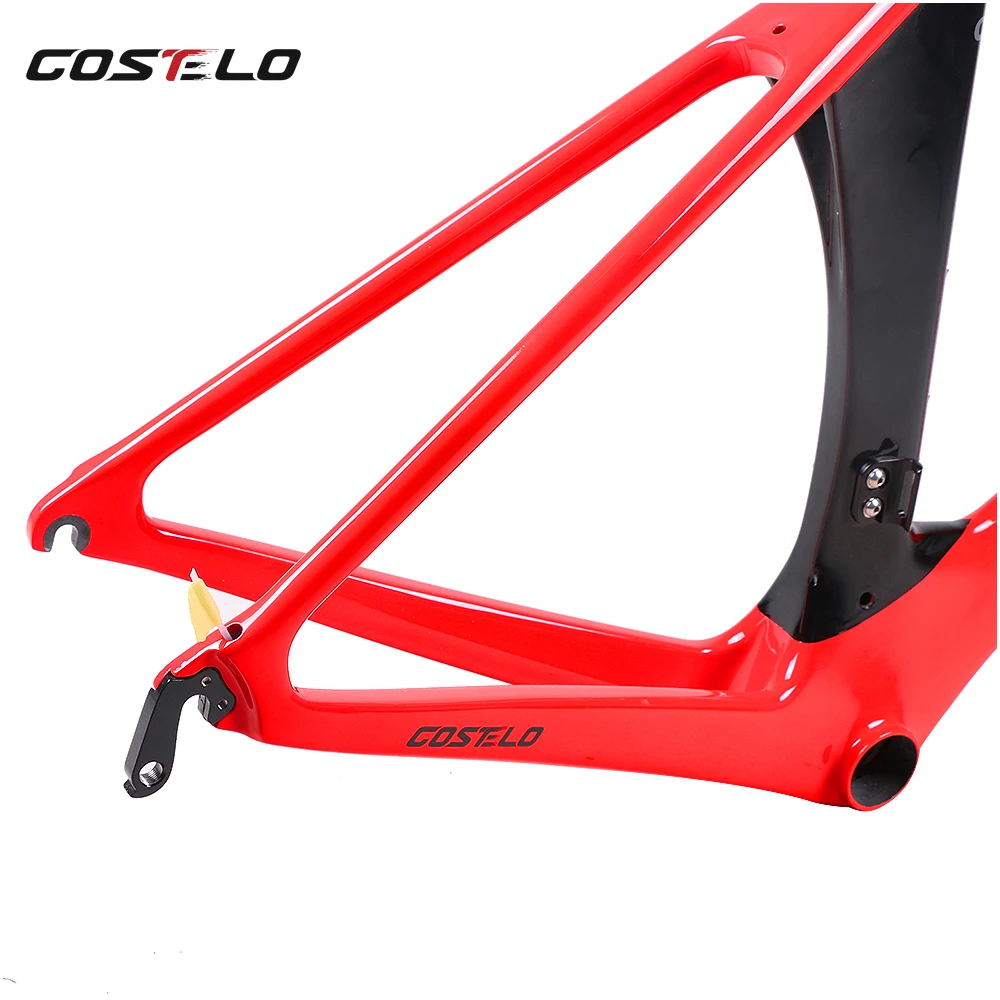 Costelo AEROMACHINE Monocoque диск углеродного волокна дорожный велосипед рама велосипеда bicicleta frameset Подседельный штырь вилка гарнитура 50 52 54 56