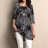 Plus Size Womens Blouses Fashion Bohemia Tunic Floral Print Half Sleeve Top Vintage Casual Long Tee Shirts Women Clothes ► Photo 2/6