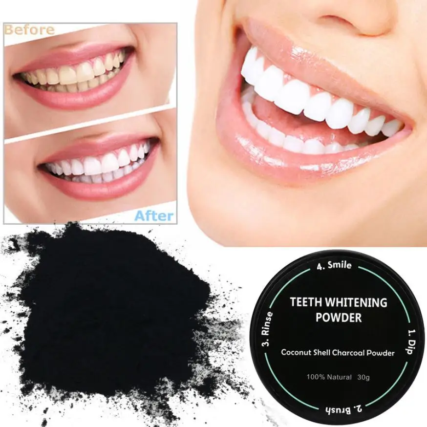 30g Teeth Whitening Powder Natural Organic Activated Charcoal Bamboo