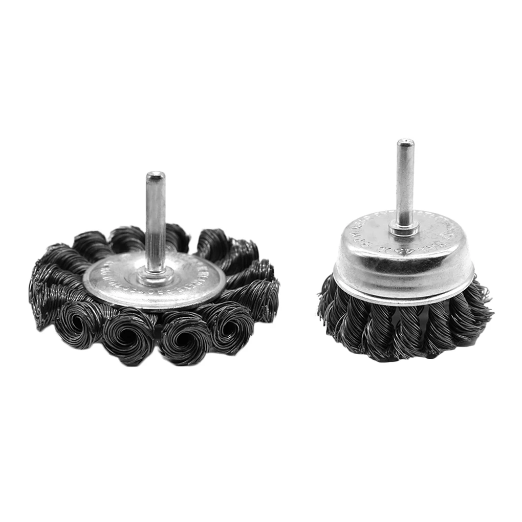 Steel Wire Brush Twisted Knotted Crimp Wheel Electric Hand Drill Rust