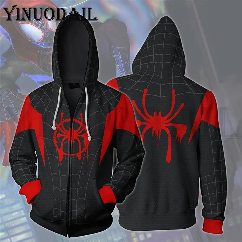 

Autumn Funny Print Hoodies Iron Spider Man Venom Black Panther 3D Hoodies Spiderman Sweatshirts Women Harajuku