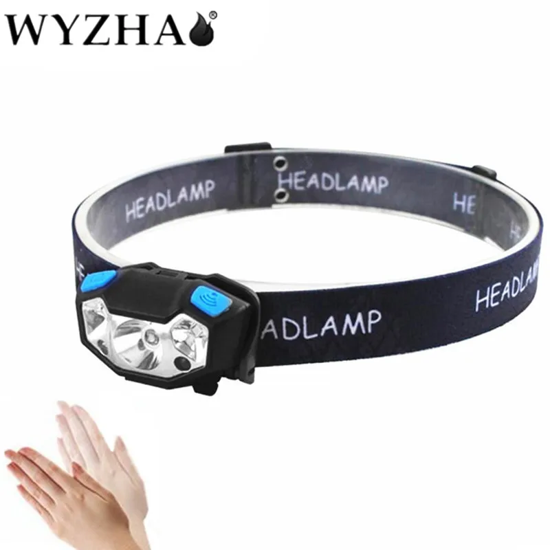 

Head lamp XPE LED Rechargeable White Red Finger Induction Headlights Head Light Lamp Headla lights fishing hunting Flashlight