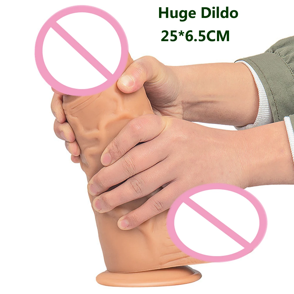 Huge Thick Realistic Anal Dildo With Suction Cup Super Big Dick Dong Giant Artificial Penis Adult Sex Toys For Women Masturbator - Dildos photo