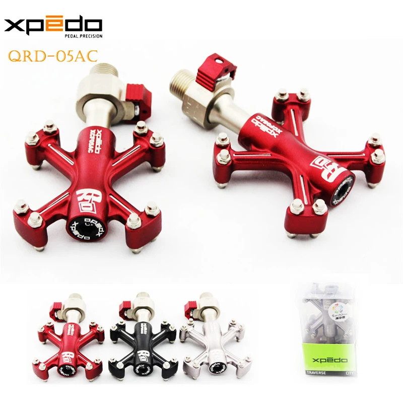 

Wellgo Road Bike Pedals Quick Release Ultralight Bicycle Pedals 6061 Aluminum Forged Mountain Bike 3 Bearings Pedal QRD-XCF05AC