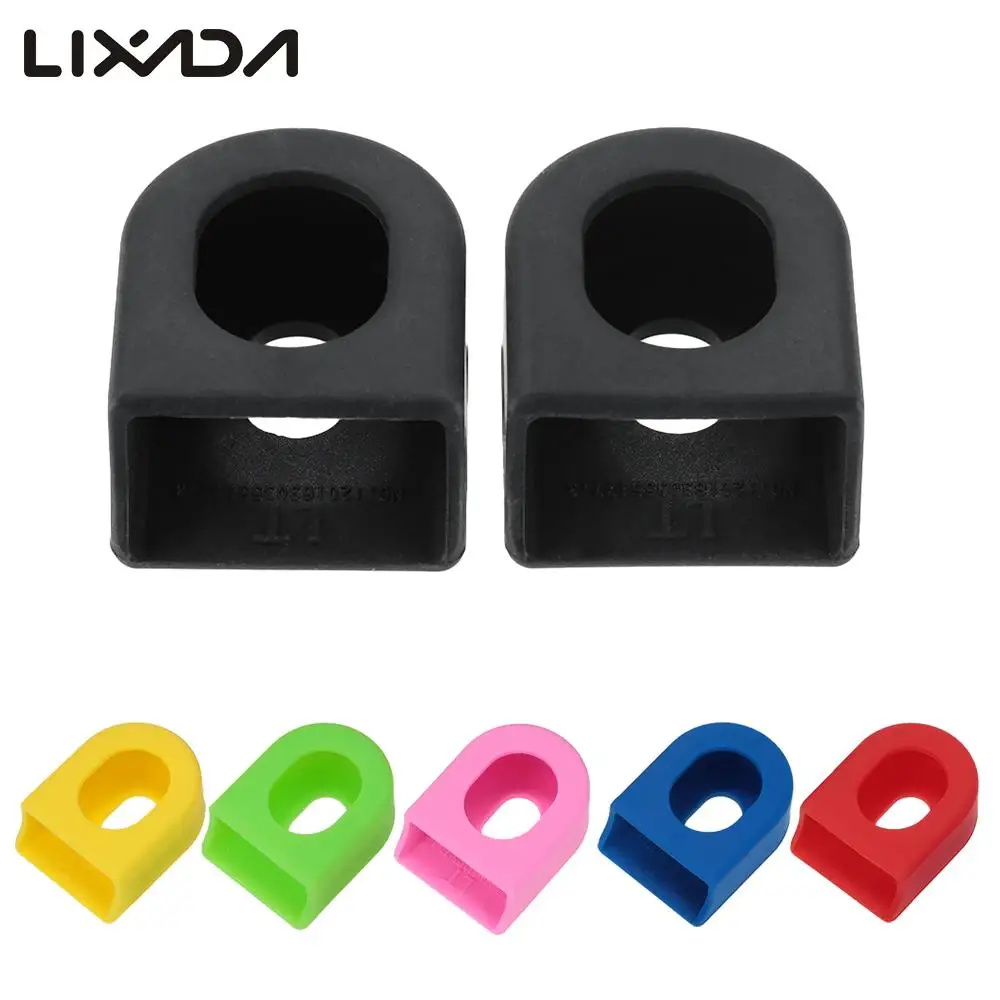 1 Pair Bike Crank Arm End Crank Set Silicone Cover Cap for Road MTB Bike Bicycle