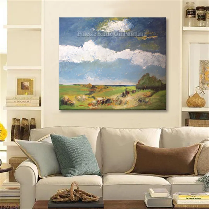 Hand painted canvas oil paintings Cheap sunshine modern abstract oil