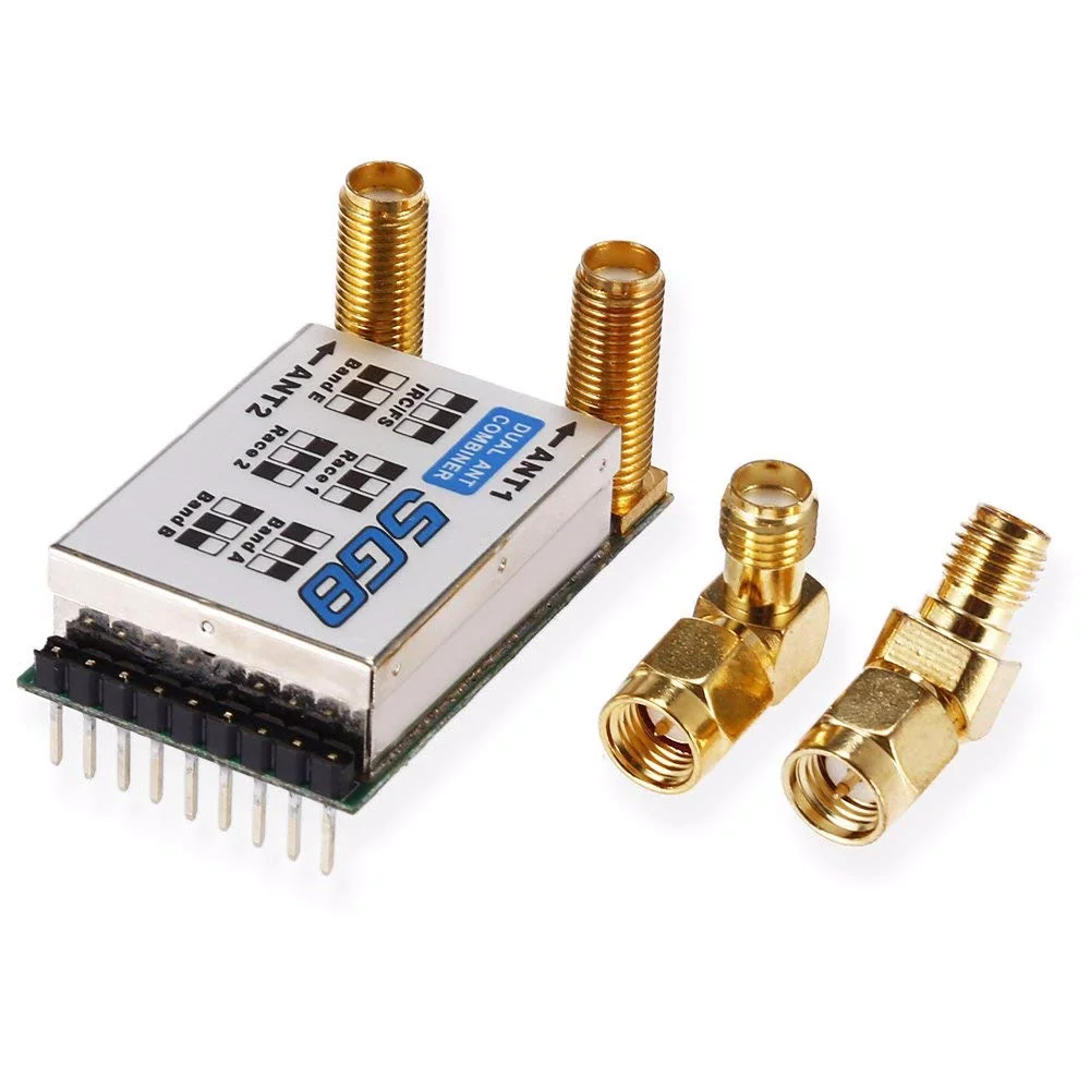 

TURBOWING Fatshark Dominator Receiver | 5.8GHz 48CH Fatshark Dual Antenna Receiver | Fatshark Fpv Goggles RX Module Race Band