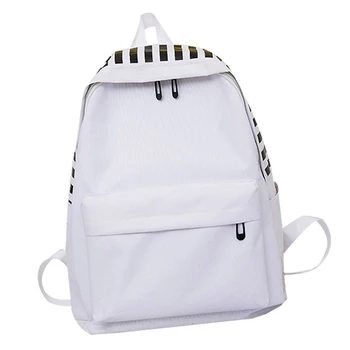 

NEW-College Style Casual Couple Backpack Simple Fashion Striped Student Backpack