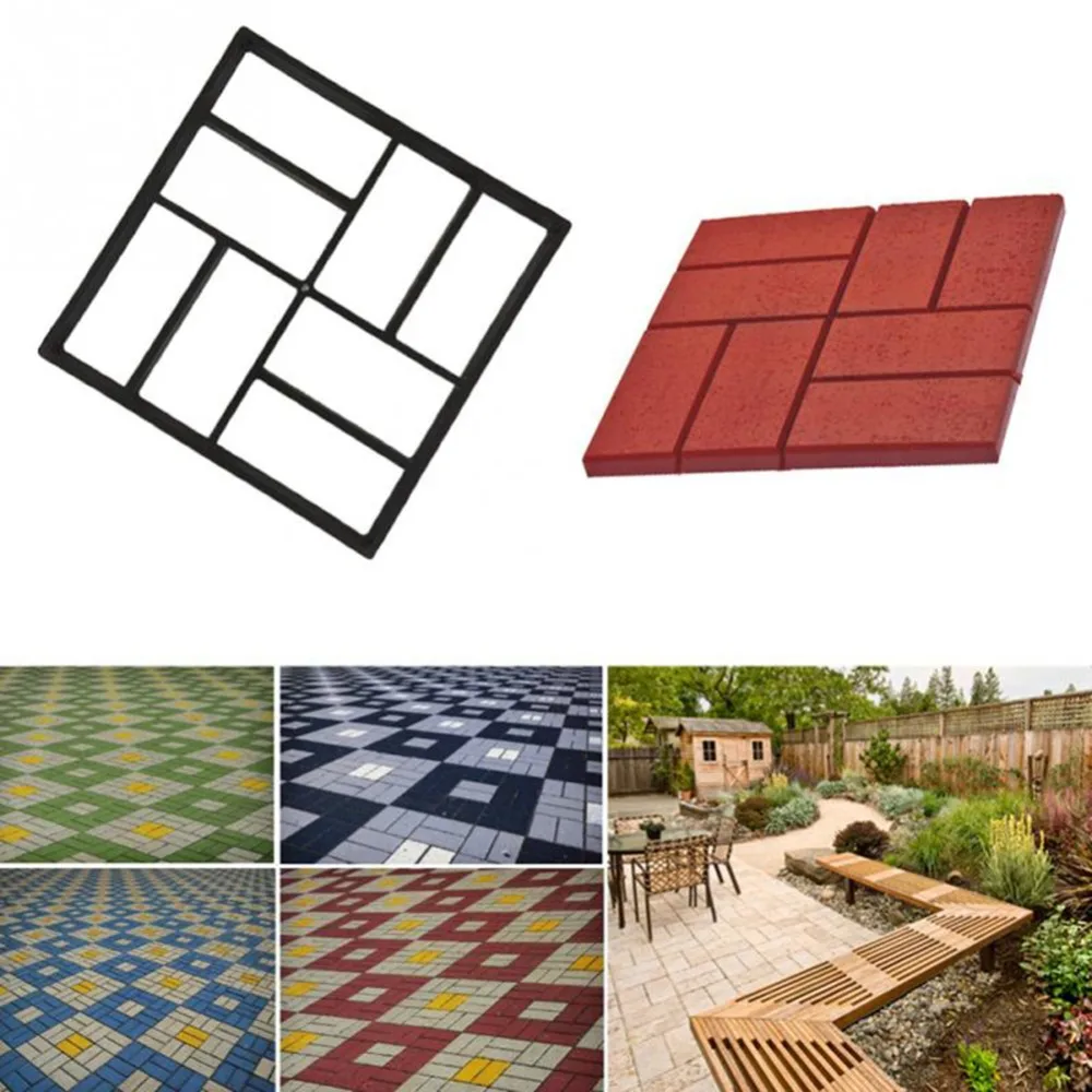 Форма для тротуара Пластиковая форма садовой тропы лопата 40*40*4 см|path maker|plastic path