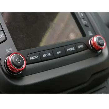 

2Pcs/Set Aluminum Interior Car CD Switch Button Knob Decor Ring Stickers Cover styling For Jeep Grand Cherokee 2014-16