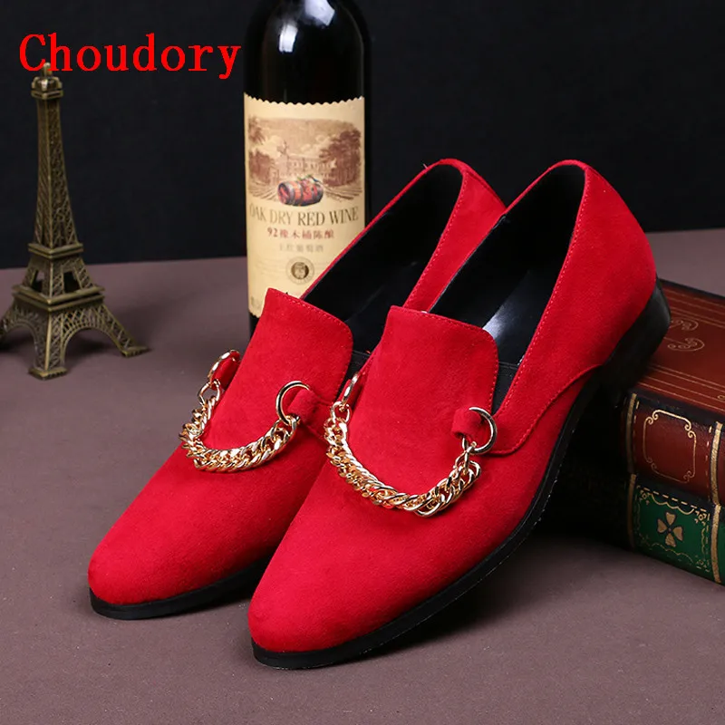 Luxury Fashion Shoes 2017 Mens Red Leather Dress Shoes Party Dance