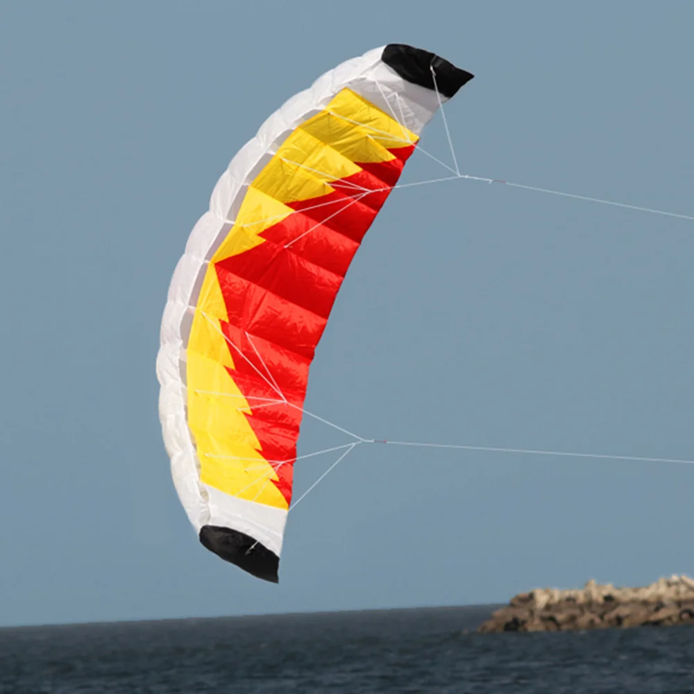 

79" x 27.5" Large Dual Line Stunt Parafoil Kite Outdoor Sports Fun Toy with 30M Line Sailing Kitesurf Rainbow Sports Beach toys