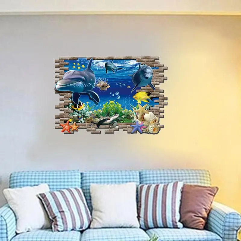 3D underwater world of the sea vinyl sticker decal room decor removable