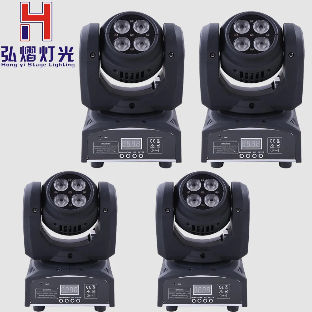 

(4pcs/lot) moving head double faces 4x10w led wash moving head lights+1x10W Osram LED beam moving head led with remote control