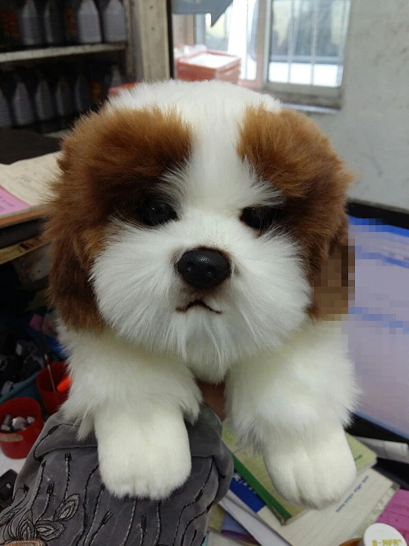 Dorimytrader quality soft animal lying poodle plush toy stuffed animals squatting  dog pekingese dogs doll kids gift car decoration DY50146 (1)