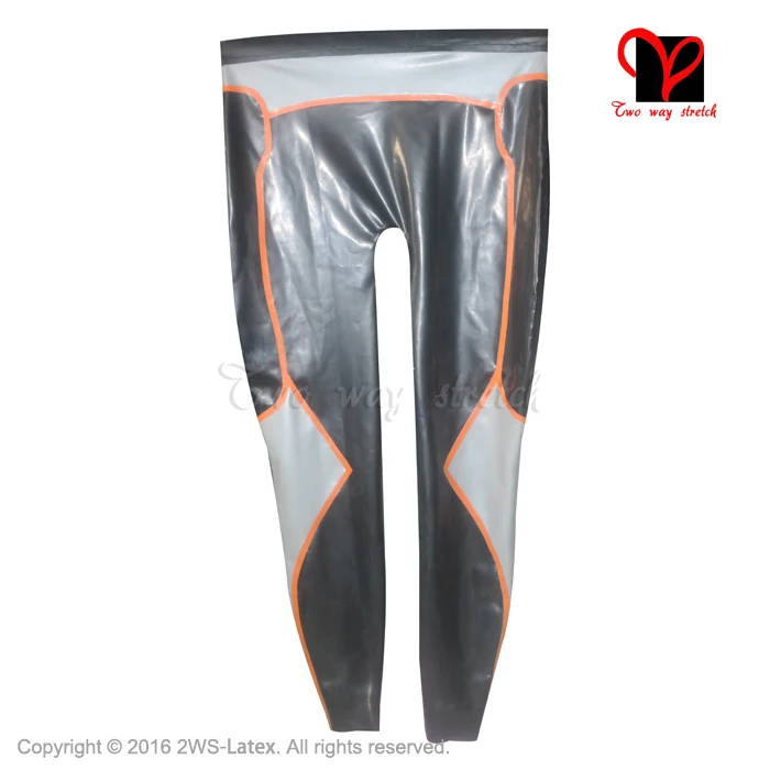 Sexy Latex Pants with trims Skinny Rubber tights Gummi Bottom leggings Trousers bottoms jeans plus size XXXL men KZ-069