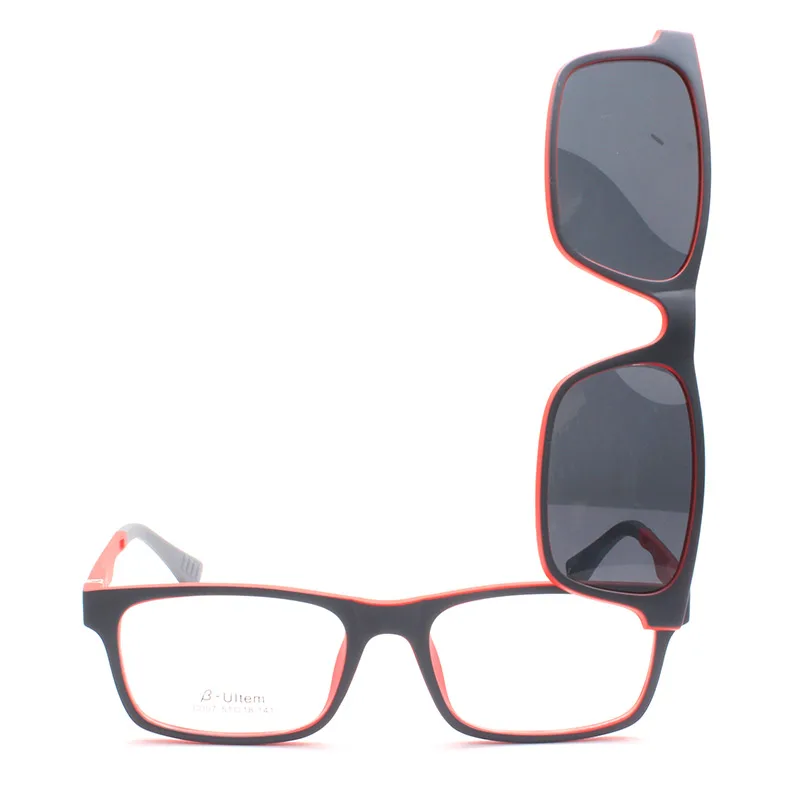 C007 магнитные поляризационные очки, оптические очки с клипсой по рецепту, гибкие круглые квадратные пластиковые очки для мужчин и женщин