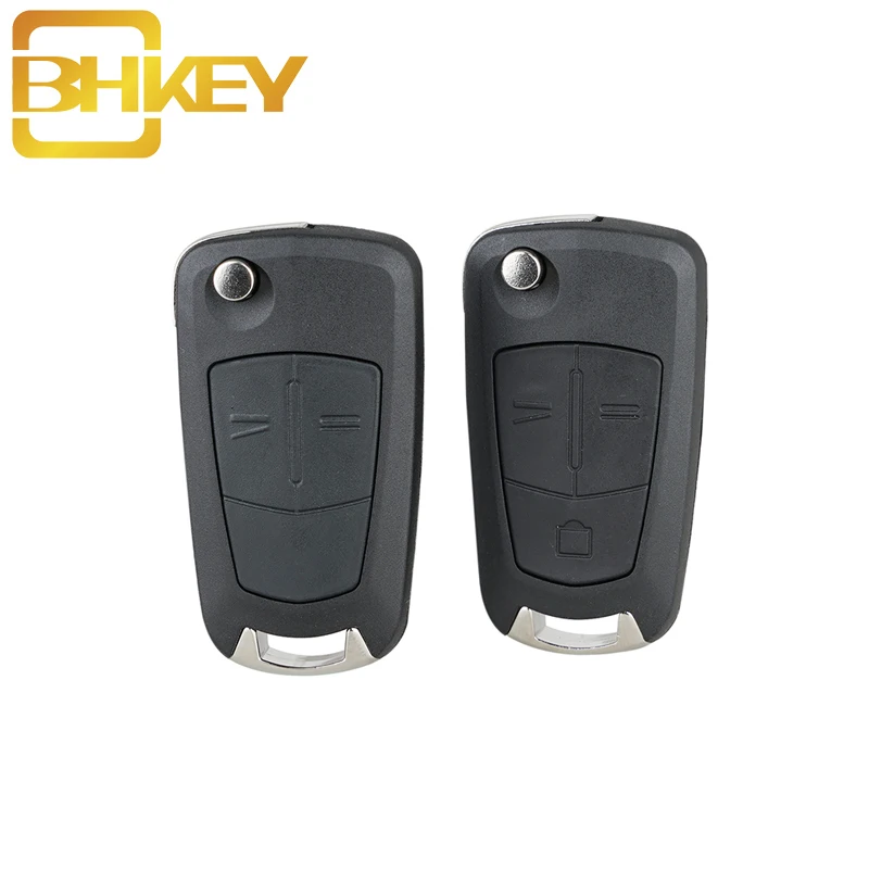 

BHKEY Remote Car key Case Fob For Opel 2/3Buttons HU100 Blade For Vauxhall Opel Astra H Zafira B Corsa D 2005-2012 key shell