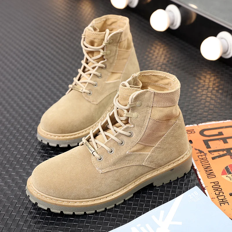 Exército 44 Xingdeng Hign Botas with Plush With Deserto Plush Plush Homens De Do Tornozelo Homem Trabalham Inverno without Antiderrapante Tamanho 39 Top Militar Meias Antiderrapantes UwUtvqr