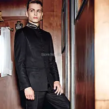 На заказ Жених Смокинги для женихов черный воротник европейских судах Best человек Для мужчин Свадебная вечеринка костюмы для выпускного весенняя куртка+ Брюки для девочек