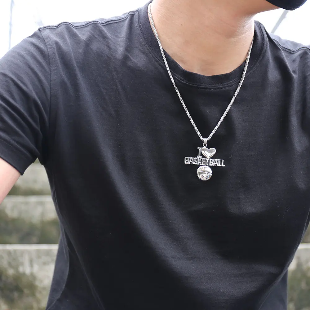 Basketball Necklace Gold Color 