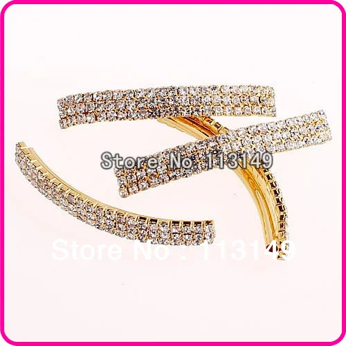 Free Shipping Jewelry Gold Plated Rhinestone Bar Connectors Charms With