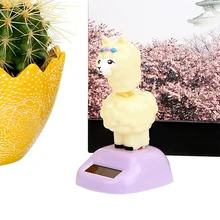 LEEPEE декомпрессионные Автомобильные украшения, авто интерьерное солнечное автомобильное украшение, альпака, качающаяся голова, игрушка, аксессуары для интерьера