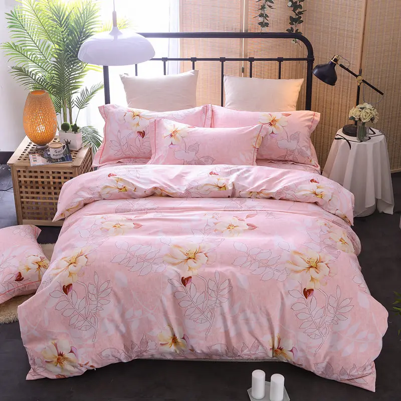 New Tencel linen Soft Bedding Set Queen King size Bed Linen Duvet Cover