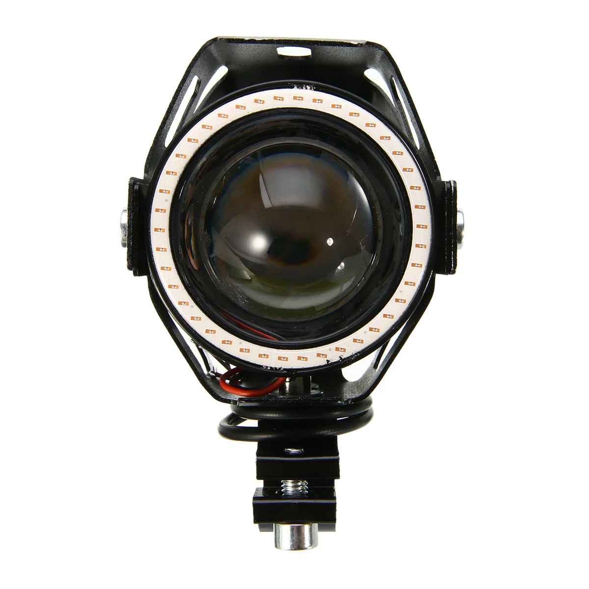 Ceny U7 Mayitr 2 sztuk 125 W Motocykl LED Angel Eyes Reflektory Przeciwmgielne Spot Light + Przełącznik Jazdy samochod oacute;w Mgła Krajobrazy Head Light Lampa