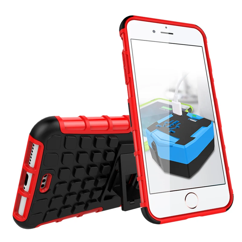 5.5 дюймов Для iPhone 7 Plus Case Hybrid Dual Heavy Duty ударопрочный Броня Корпуса Крышка корпуса