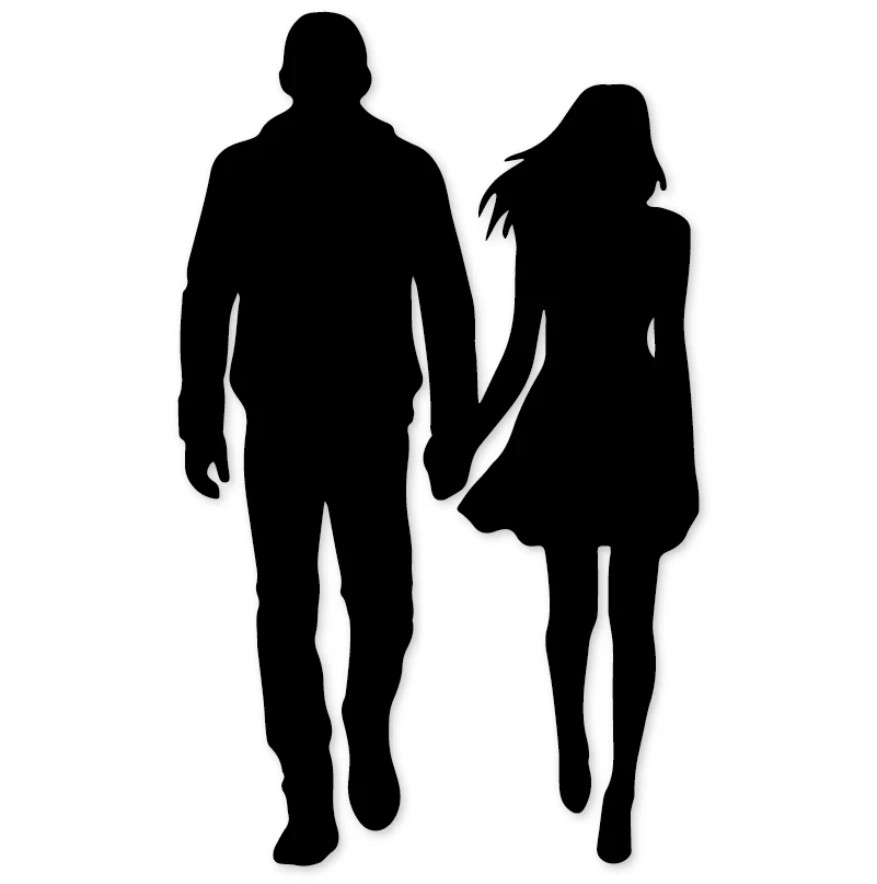 Силуэт мужчины и женщины рисунок