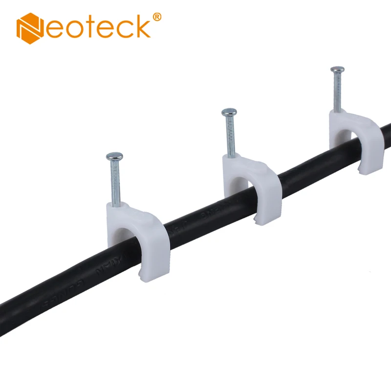 100 Pcs Cable Clips Durable Nylon Clips Fit For 12mm Cable Electrical Wire Cable Clips For TV