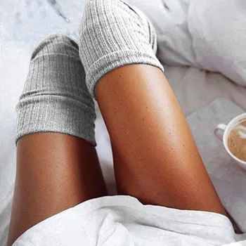 

Cotton Over The Knee Socks Thigh High Stocking Thinner Girls Ladies Warm Stockings Drop Shipping носки женские ##4