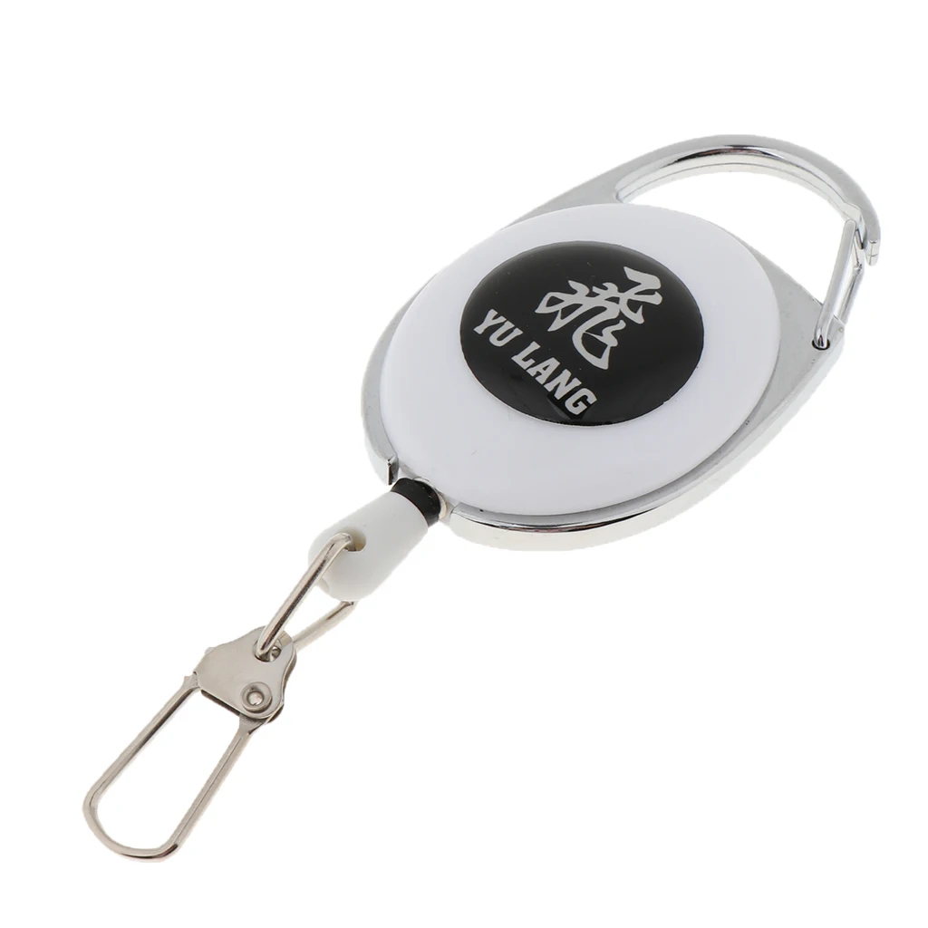 Perfeclan Outdoor Retractable Key Chain Badge Holder Ring Clip 17 inch Nylon Line Keychain Hiking Anti Lost Waist Belt Hook 