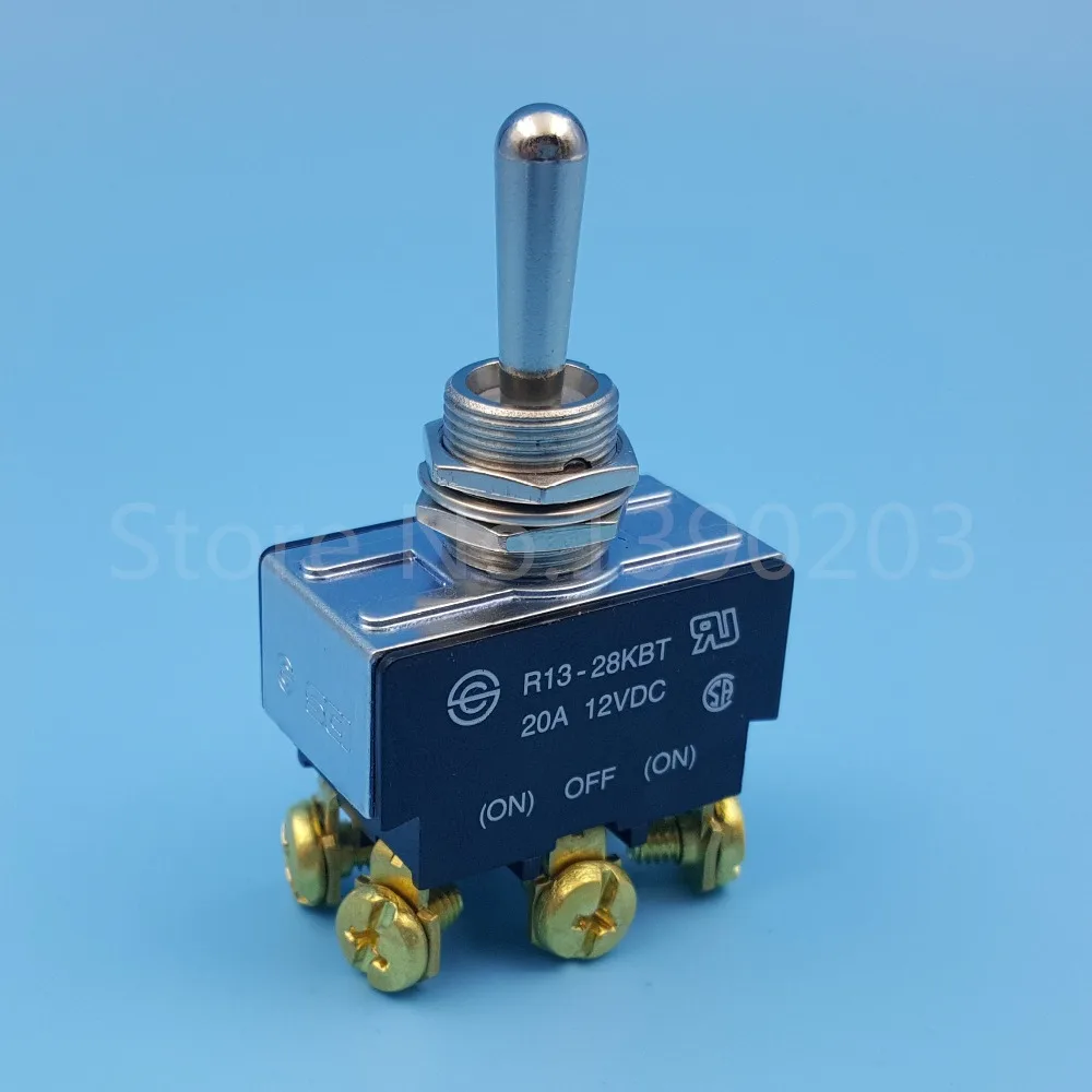 SCI R13 28KBT металлический рычаг 6 контактный мгновенный выключатель MOM OFF 3