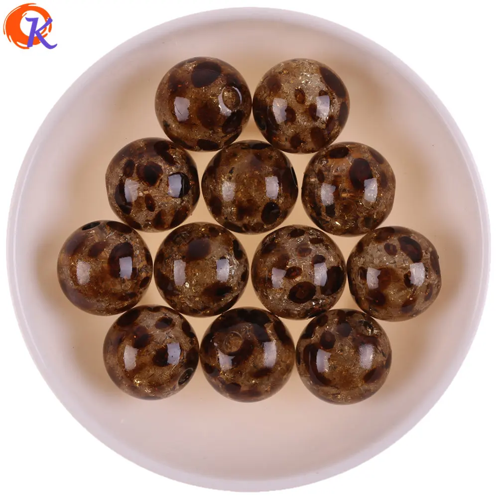 

Cordial Design 20MM 50Pcs Acrylic Beads/Jewelry Making/DIY Accessories/Crack Leopard Print Effect/Hand Made/Earring Findings