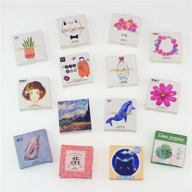 

45pcs/pack Flowers Totem Memo Stickers Pack Kawaii Planner Scrapbooking Stickers Stationery Escolar School Supplies