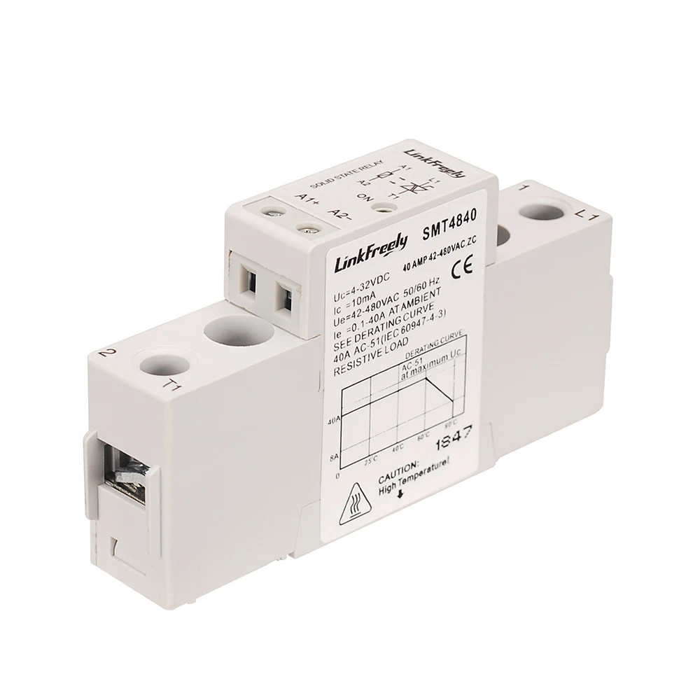 

SMT4840 40A DC AC SSR Control Board Solid State Relay 5V 12V 24V 32V In Out 42-480VAC Electronic Voltage Trigger Relay Module