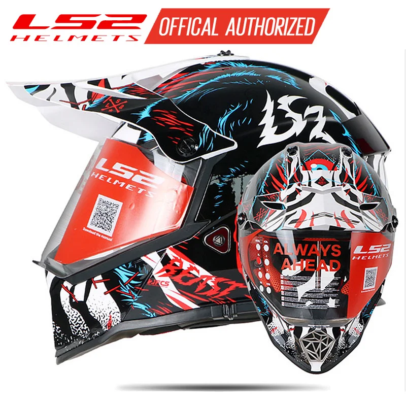 LS2 MX436 motor helmet offroad lens racing ECE proved with sunshield MotoCross