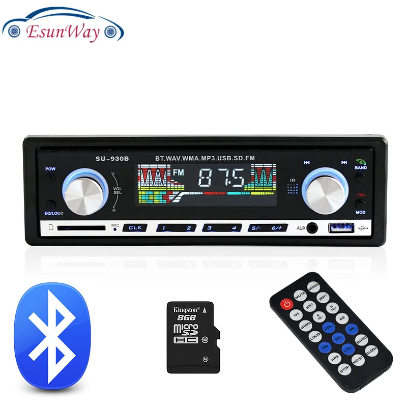 

100% Original Auto Radio Stereo-Player Bluetooth Telefon AUX-IN MP3 FM/USB/1 Din/Fernbedienung Iphone 12 V Auto Audio Auto Elekt