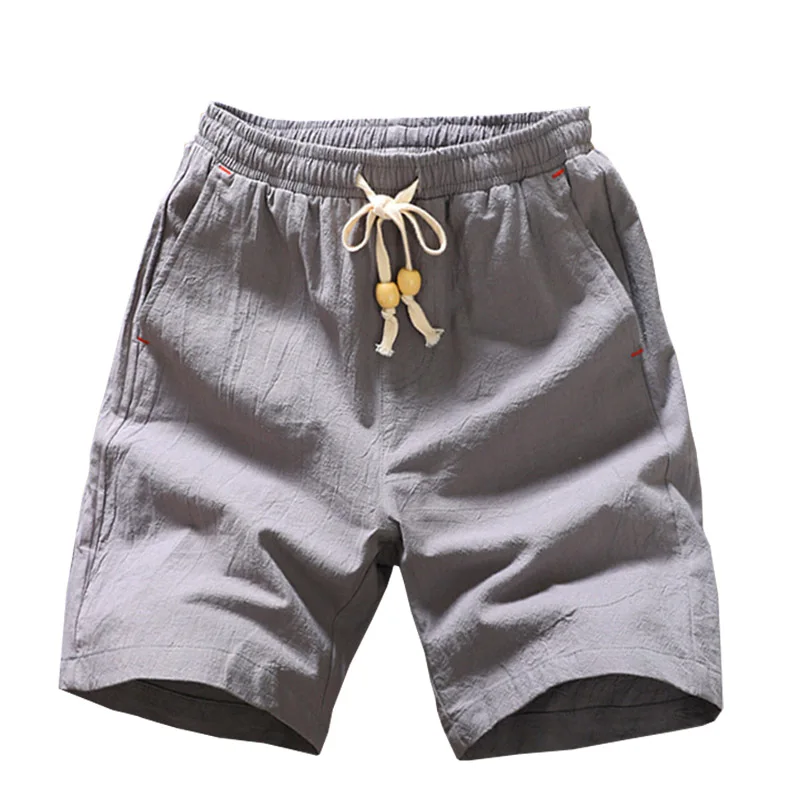 2019 Summer New Cotton Shorts Loose Men's Casual Shorts Black White Drawstring Waist Bermuda Shorts Men Plus Size 4XL 5XL