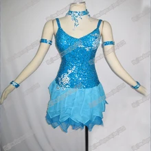 Юбка для латинских танцев для девочек, танцевальная одежда с кисточками для взрослых, одежда для соревнований, платье для латинских танцев, LD-0020